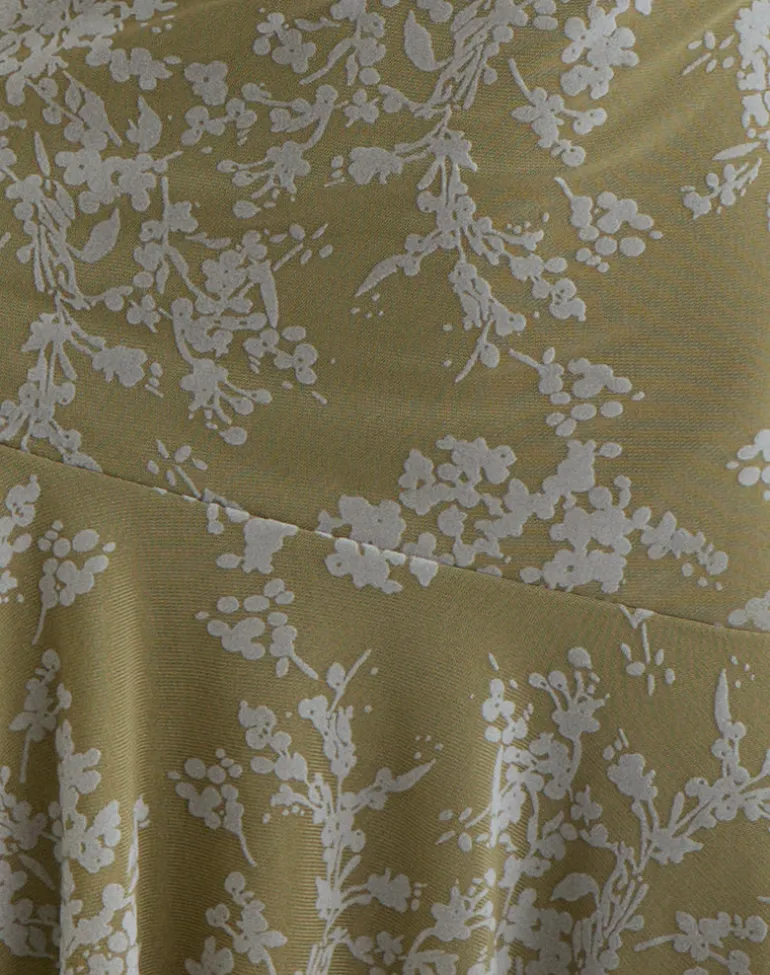 Ruhato Mini Dress in Moss Petal Olive