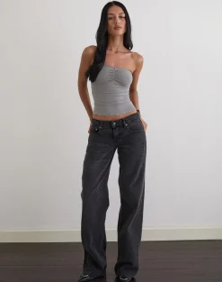 Ruki Bandeau Top in Rayon Jersey Grey