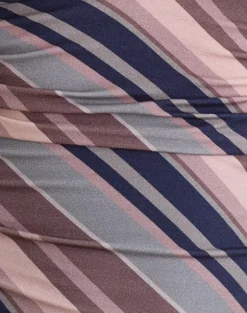 Ruoyu Plunge Top in Mixed Stripe Brown