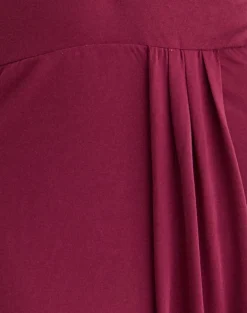 Ryoko Maxi Dress in Cupro Burgundy