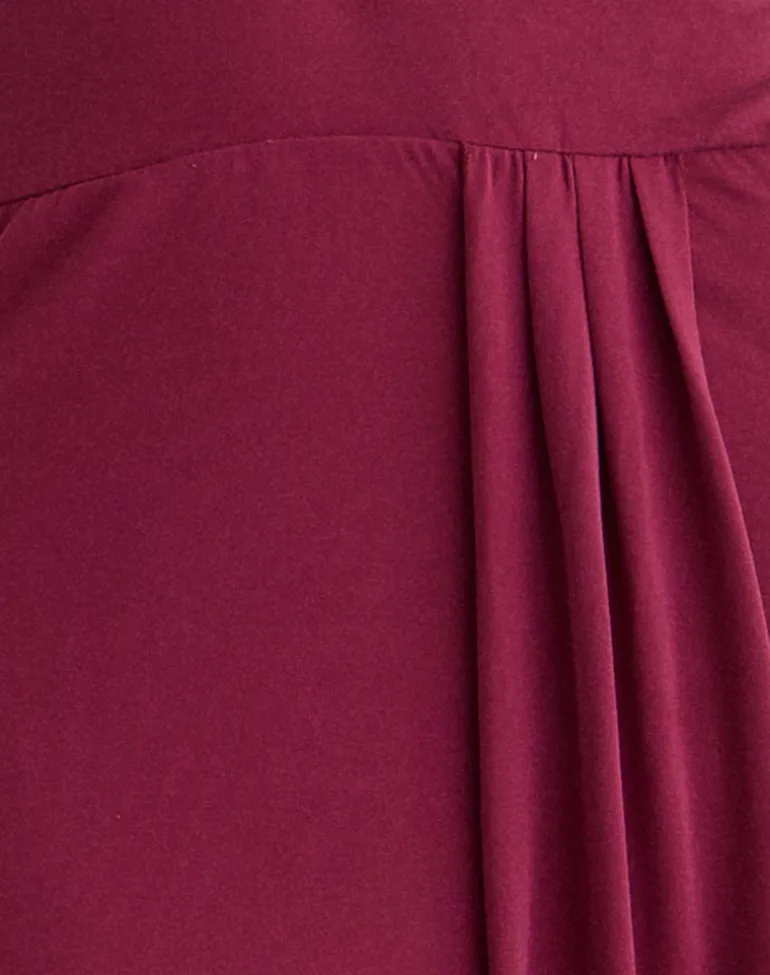 Ryoko Maxi Dress in Cupro Burgundy