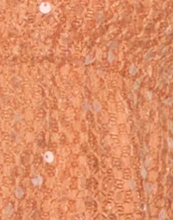 Ryoma Halterneck Top in Sequin Knit Orange