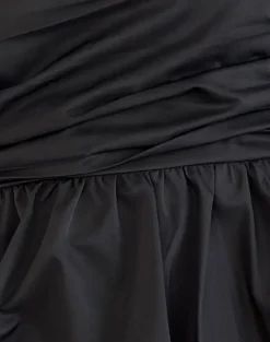 Sabita Puffball Bandeau Top in Black