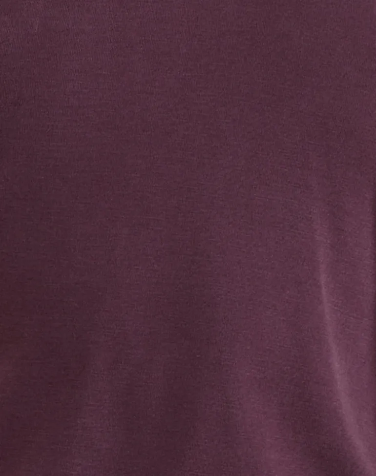 Saerin Halter Top in Cupro Deep Purple