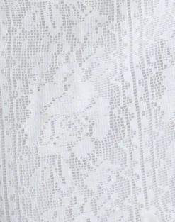Saiwa Midi Skirt in Floral Lace White