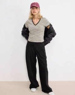Sakira Oversized Wide Leg Trousers in Black