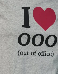 Saki Tee in Grey Marl with I Love OOO Graphic