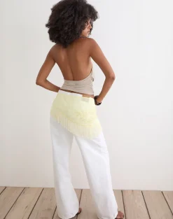 Sanela Sarong in Lemon with Vintage Bloom Embroidery