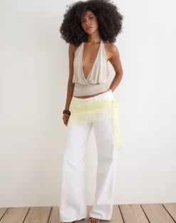 Sanela Sarong in Lemon with Vintage Bloom Embroidery