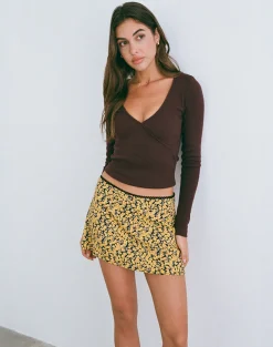 Sango Mini Skirt in Bloom Yellow