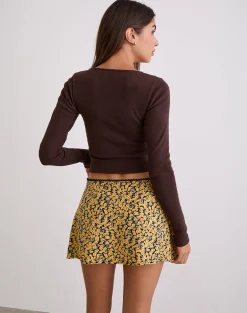 Sango Mini Skirt in Bloom Yellow