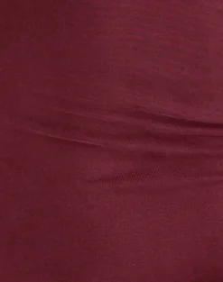 Sanyu Plunge Maxi Dress in Cupro Burgundy