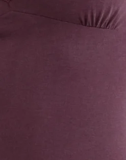 Sanyu Plunge Maxi Dress in Cupro Deep Purple