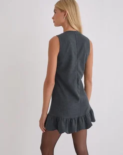 Saraya Mini Dress in Tailoring Grey Blue