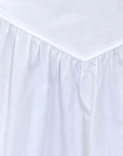 Sarayu Midi Skirt in Poplin White