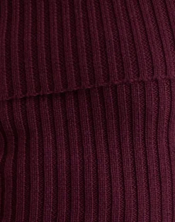 Saskia Bardot Bow Back Top in Dark Cherry