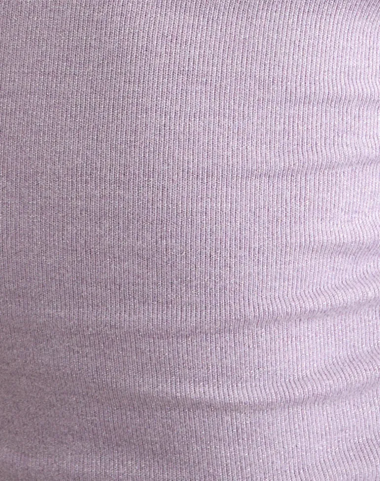Satuna Top with Beads in Shimmer Knit Lilac