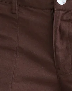 Saucy Trousers in Linen Deep Mahogany