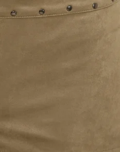 Saumya Hot Pant in Faux Suede Mushroom Grey