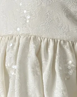 Saya Top in Sequin Jacquard Ivory