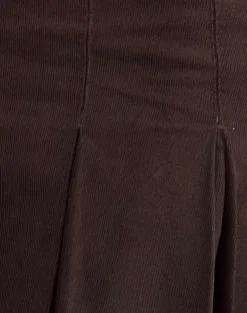 Sejuani Cord Mini Skirt in Bitter Chocolate Brown