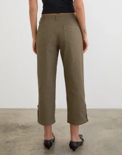 Selesa Capri Trouser in Twill Khaki