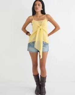 Sena Top in Chiffon Pastel Yellow