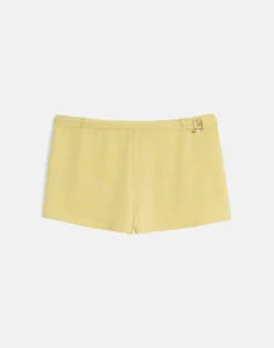 Sera Micro Short in Shimmer Knit Yellow