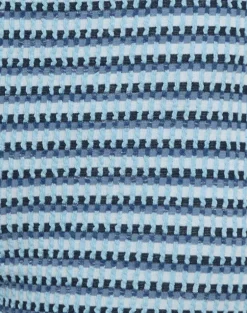 Sera Micro Short in Textured Rib Stripe Tonal Blue
