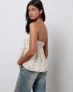 Setsuko Bandeau Longline Top in Bambi Ivory