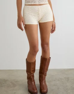 Shama Hot Pant in Lace Ivory