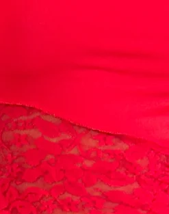 Shanda Lace Tube Top in Red