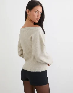 Sikuna Bow Jumper in Oat