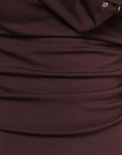 Slater Studded Top in Rayon Jersey Bitter Chocolate