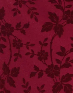 Slokya Long Sleeve Maxi Dress in Vine Floral Flock Cherry