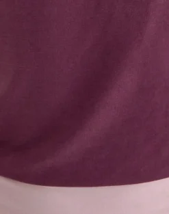 Sobiya One Shoulder Top in Cupro Deep Purple and Dusty Pink