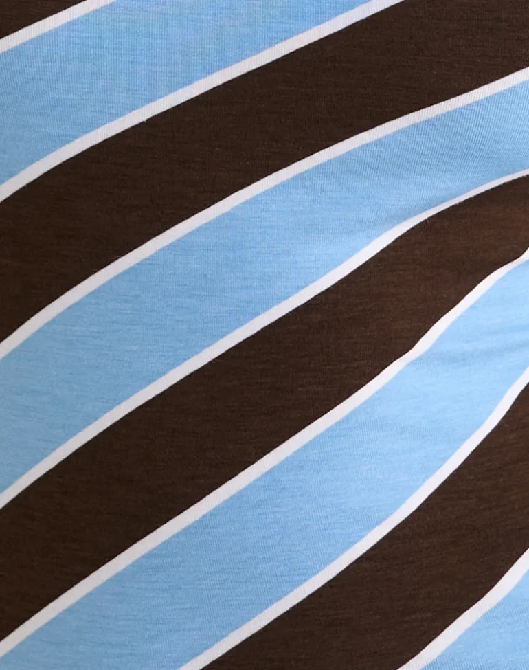Solani Top in Retro Stripe Blue