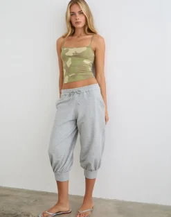 Solay Cami Top in Blurry Camo Khaki