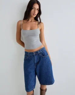 Solay Vest Top in Grey Marl
