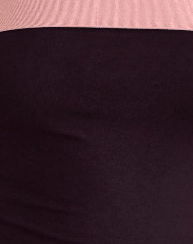 Solna Bandeau Top in Redwood with Pink Lady Binding