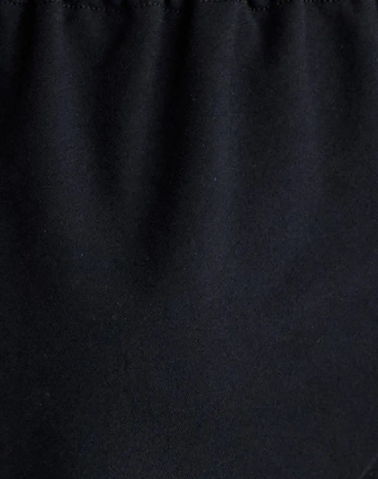 Sore Long Sleeve Cowl Top with Beads in Jersey Black