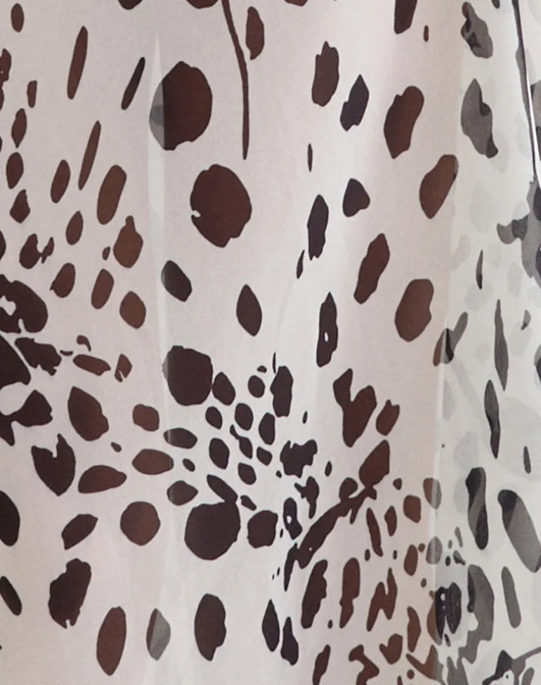 Sorena Maxi Skirt in Dalmatian Skin Black and Ivory