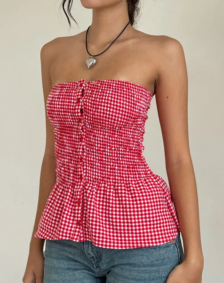 Soter Top in Red Gingham