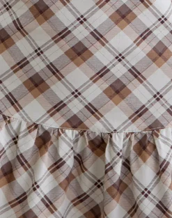 Soulie Mini Dress in Angled Check Brown