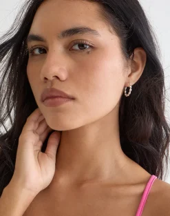 Sterling Silver 20mm Bead Hoop Earrings