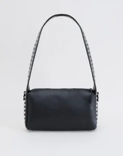Studded Shoulder Bag in Black
