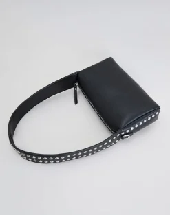 Studded Shoulder Bag in Black