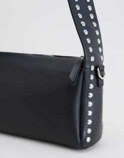 Studded Shoulder Bag in Black