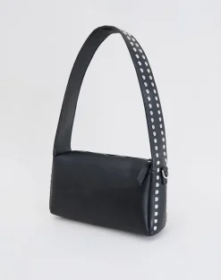 Studded Shoulder Bag in Black