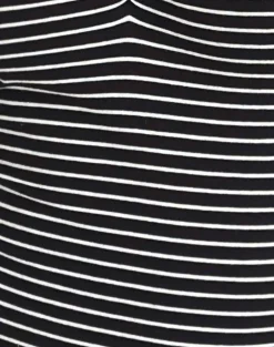 Subita Long Sleeve Top in Stripe Jersey Black and White